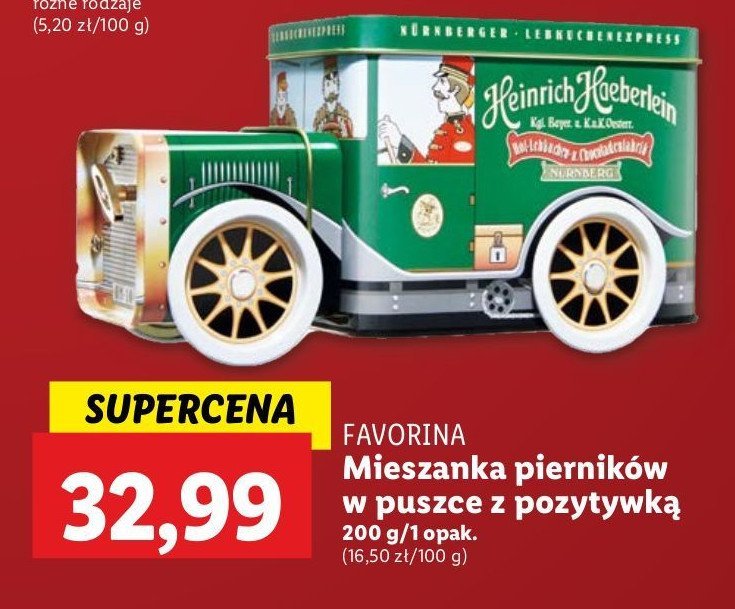 Mieszanka pierników w puszce z pozytywką Favorina promocja