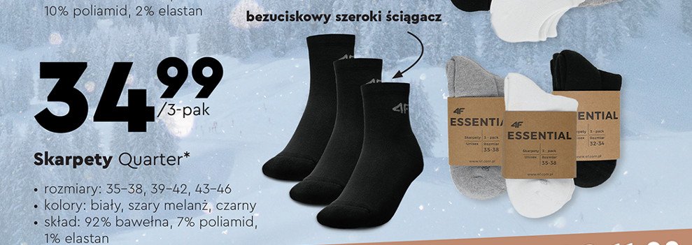Skarpety damskie 4f promocja