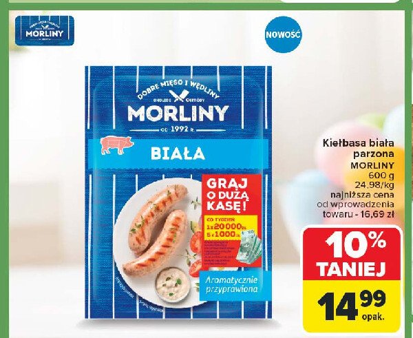 Kie艂basa bia艂a Morliny promocja