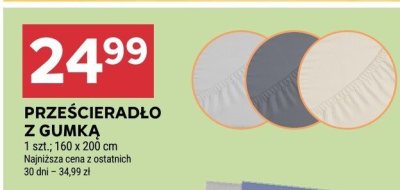 Prześcieradło z gumką promocja w Stokrotka