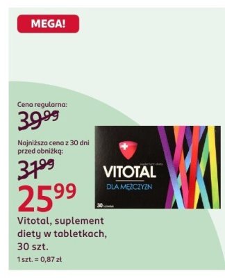 Vitotal, suplement diety w tabletkach, 30 szt. promocja w Rossmann