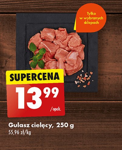 Gulasz cielęcy promocja w Biedronka