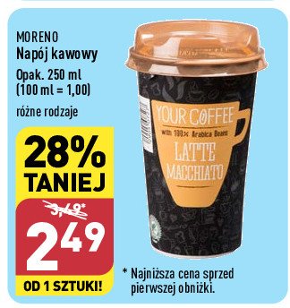 Napój latte macchiato Moreno your caffe promocja