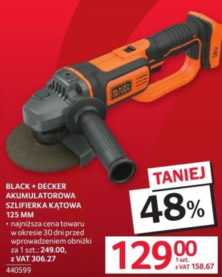 Szlifierka kątowa Black+Decker akumulatorowa 125mm promocja w Selgros