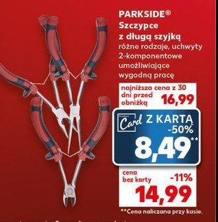 Szczypce z długą szyjką Parkside promocja