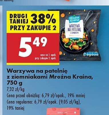 Warzywa na patelnię z ziemniakami Mroźna kraina promocja w Biedronka