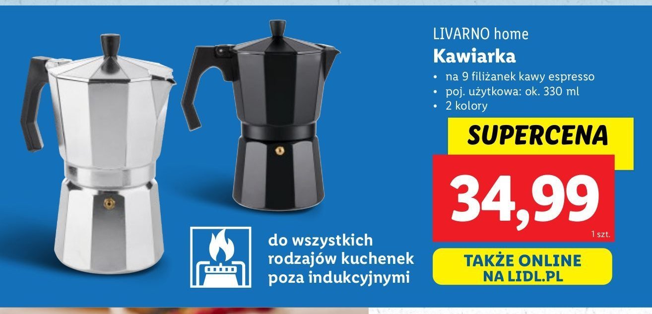 Kawiarka 330 ml LIVARNO HOME promocja w Lidl