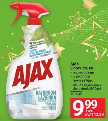 Spray Ajax 750 ml różne rodzaje promocja w Selgros