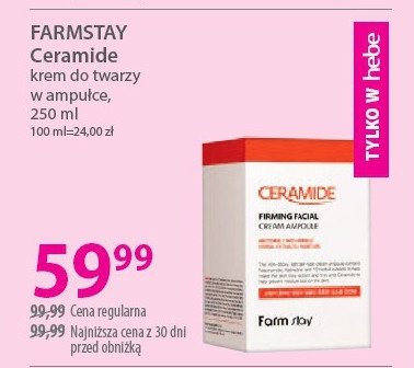 Krem do twarzy w ampułce FARMSTAY CERAMIDE promocja w Hebe