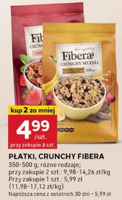 Płatki, crunchy Fibera promocja w Stokrotka