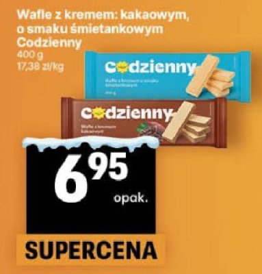Wafle z kremem kakaowym, o smaku śmietankowym Codzienny promocja w Delikatesy Centrum