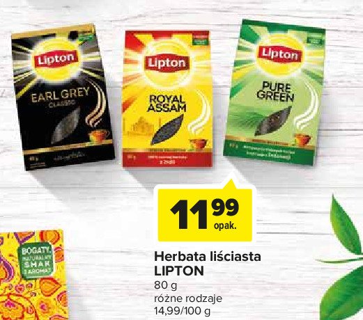Herbata royal assam Lipton special collection promocja