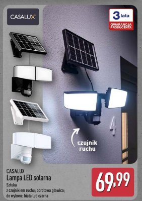 Lampa LED solarna z czujnikiem ruchu promocja w Aldi