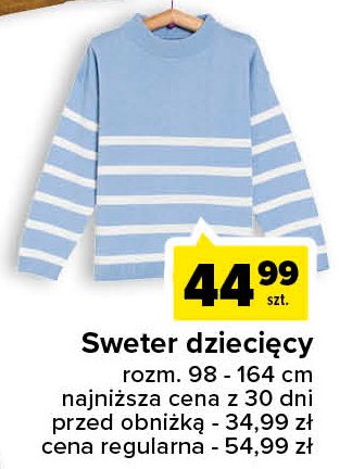 Sweter dziecięcy 98-164 promocja