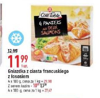 Gniazda z ciasta francuskiego z 2 rodzajami 艂ososia Wiod膮ca marka cote table promocja