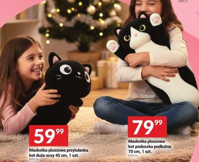 Maskotka pluszowa przytulanka kot duże oczy 45 cm, 1 szt. promocja w Twój Market