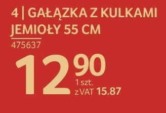 Gałązka z kulkami jemioły 55 cm promocja w Selgros