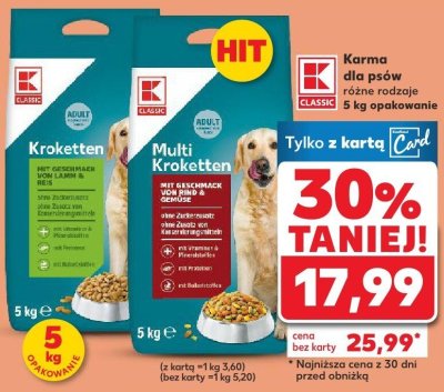 Karma dla psów różne rodzaje promocja w Kaufland