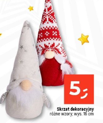 Skrzat dekoracyjny różne wzory wys. 16 cm promocja w Dealz