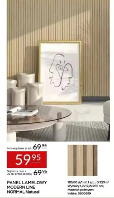 Panel lamelowy PANEL LAMELOWY MODERN LINE NORMAL Natural promocja w Abra Meble