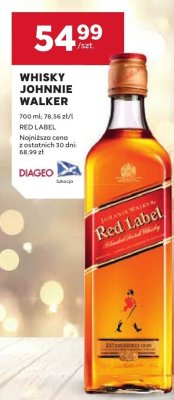 Whisky Johnnie Walker Red Label promocja w Stokrotka