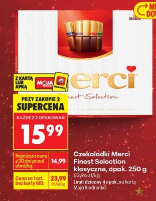 Czekoladki Merci Finest Selection klasyczne promocja w Biedronka