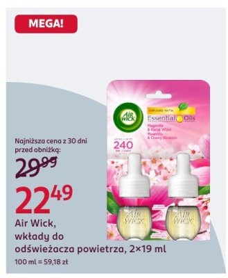 Wkłady do odświeżacza powietrza, 2×19 ml promocja w Rossmann