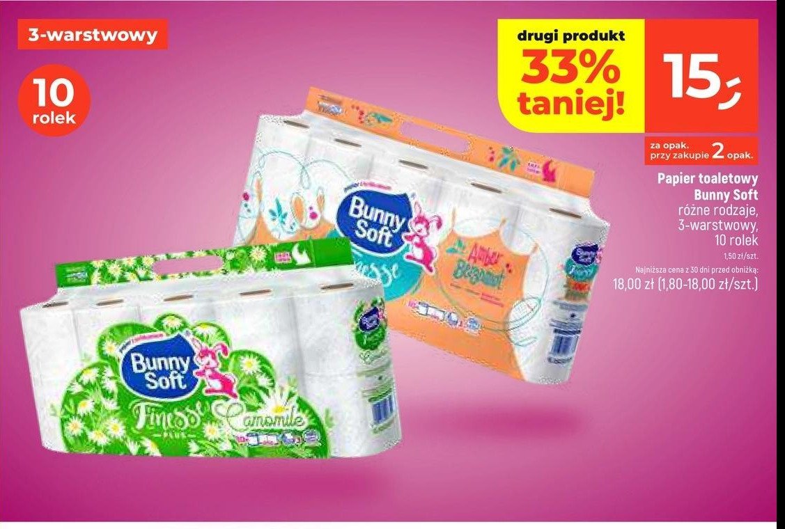 Papier toaletowy finesse Bunny soft promocja