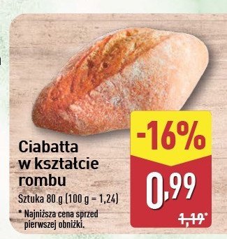 Ciabatta w kształcie rombu promocja