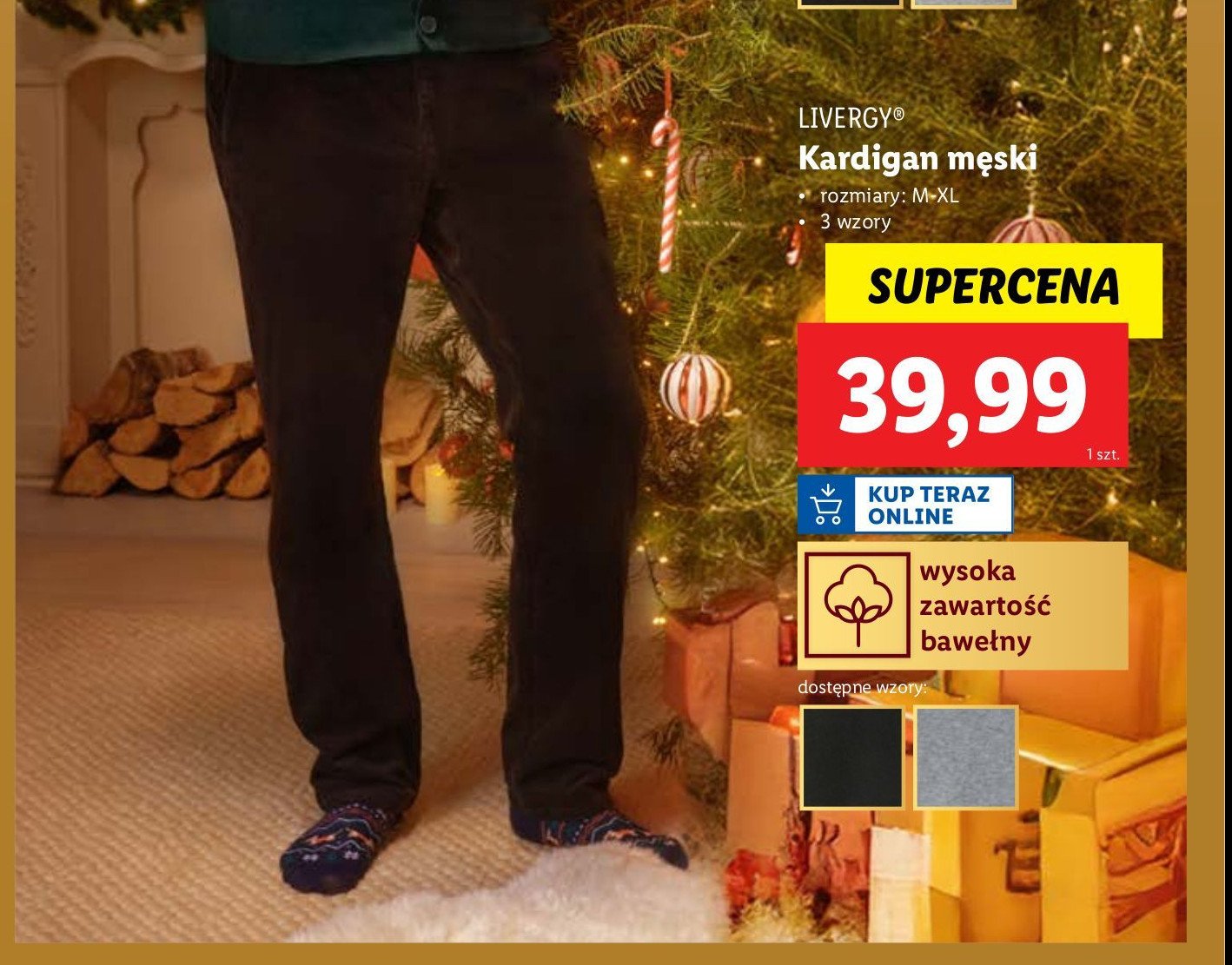 Kardigan męski m-xl Livergy promocja w Lidl