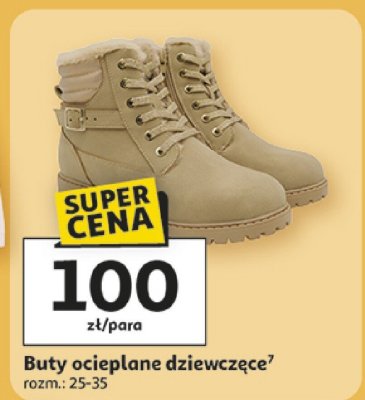 Buty ocieplane dziewczęce promocja w Auchan