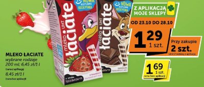 Mleko Łaciate truskawkowe promocja w Euro Sklep