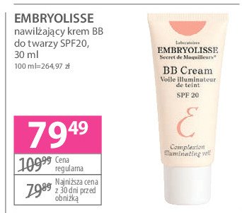 Krem do twarzy bb spf 20 Embryolisse laboratoires secret de maquilleurs promocja