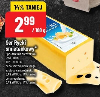 Ser Rycki śmietankowy Spółdzielnia Mleczarska promocja w POLOmarket