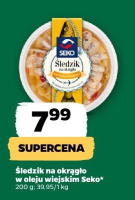 Śledziik na okrągło w oleju wiejskim Seko promocja w Netto