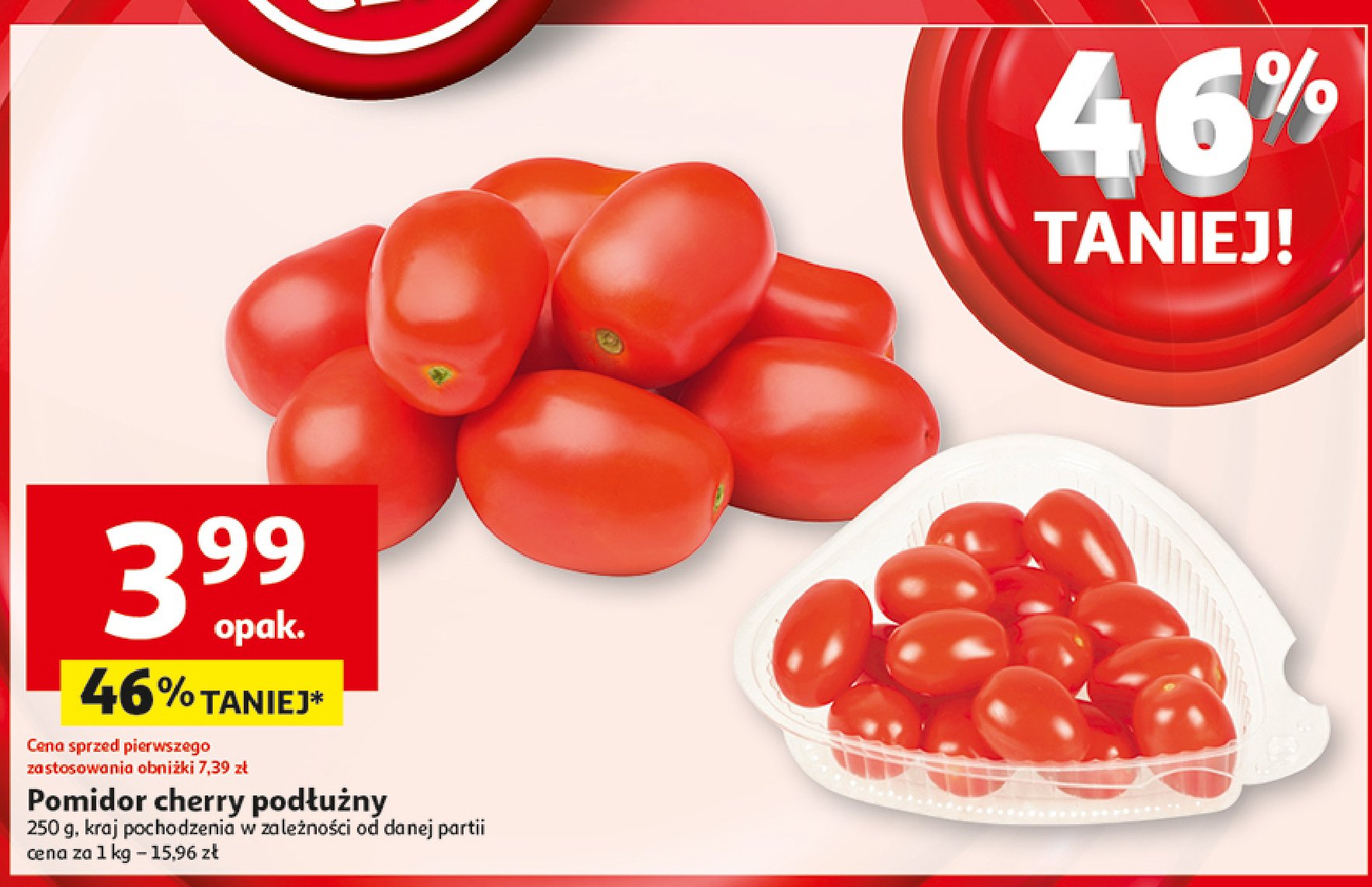 Pomidory cherry podłużne promocja