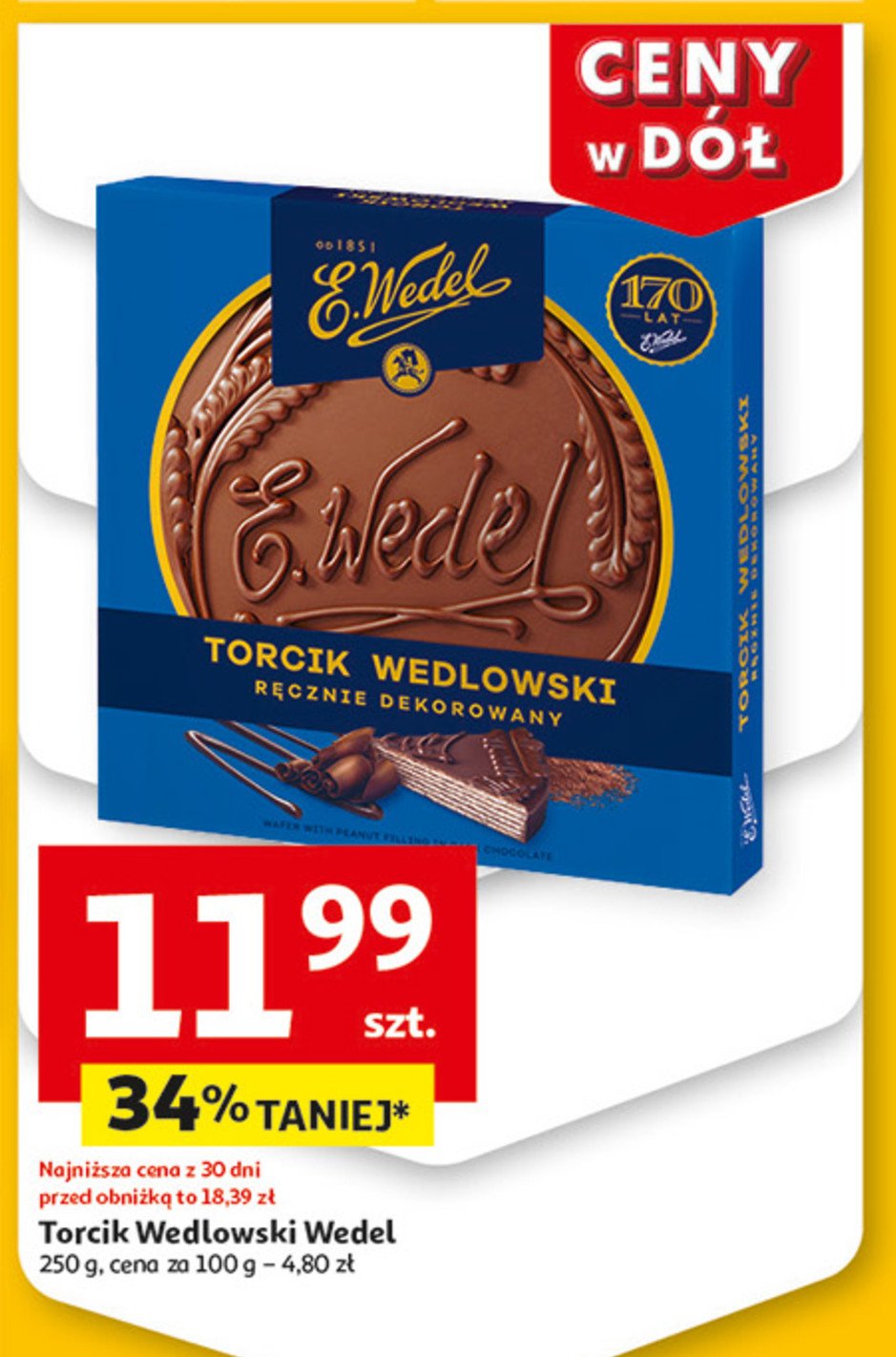 Torcik waflowy E. wedel torcik wedlowski promocja w Auchan