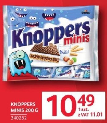 Wafelki Knoppers Minis 200 g promocja w Selgros