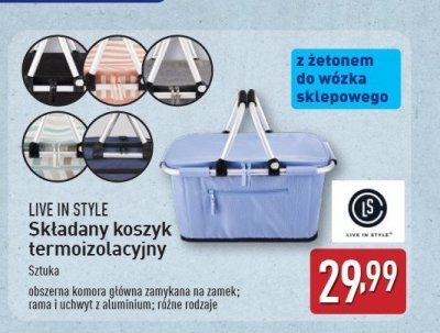 Koszyk sk艂adany termiczny 18 l Live in style promocja
