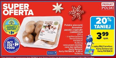 Pieczarki brunatne JAKOŚĆ Z NATURY CARREFOUR promocja w Carrefour Market