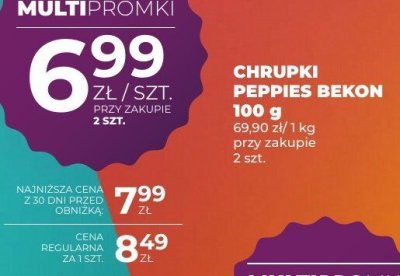 Chrupki Peppies Bekon 100 g promocja w Duży Ben