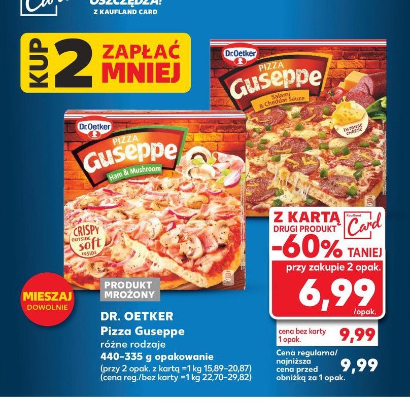 Pizza salami & cheddar sauce Dr. oetker guseppe promocja