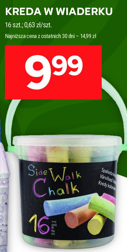 Kreda kolorowa w wiaderku promocja