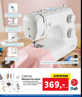 Maszyna do szycia Carina promocja