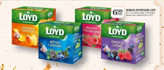 Herbata malina-truskawka Loyd tea promocja