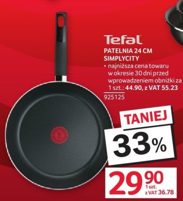 Patelnia 24 cm Simplycity Tefal promocja w Selgros