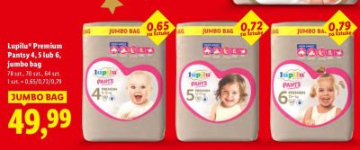 Pieluchomajtki Lupilu Premium Pants 4 Jumbo bag promocja w Lidl
