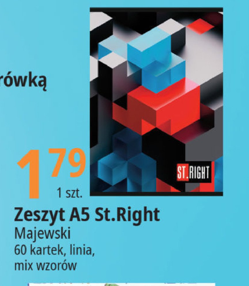 Zeszyt a5 60 k linia St. right promocja
