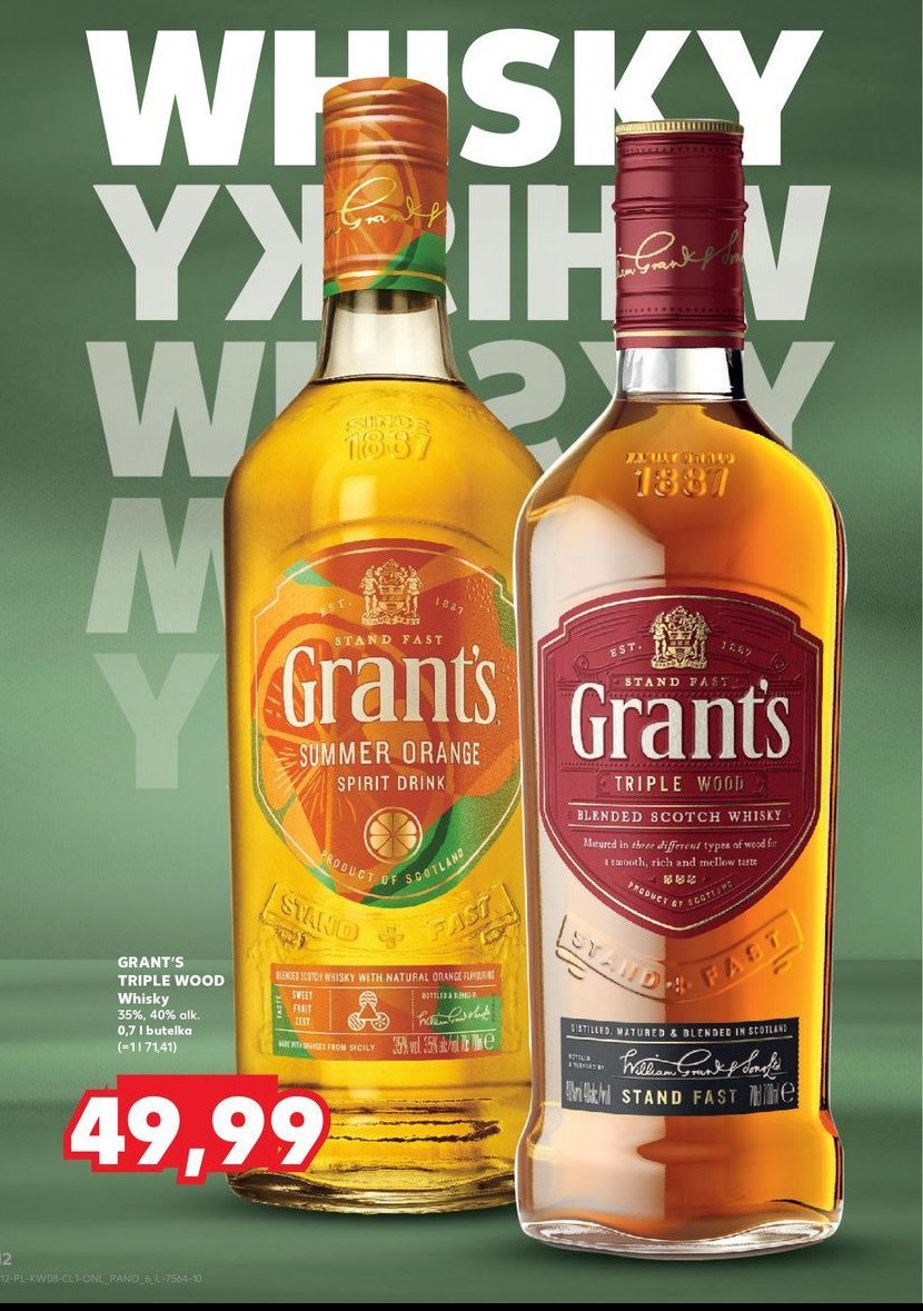 Whisky Grant's summer orange promocja