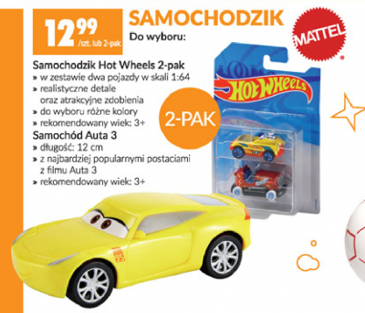 Samochód auta 3 Mattel promocja